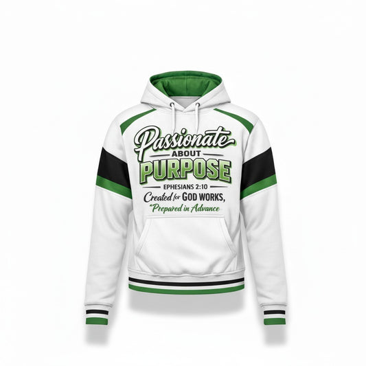 Passionate About Purpose Hoodie White