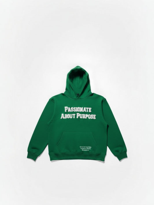 Passionate About Purpose Varsity Hoodie-Green