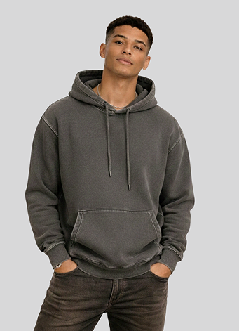 Charcoal Zip Hoodie 